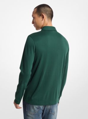 Cotton Long-Sleeve Polo Shirt image number 1