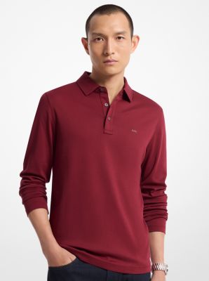 Cotton Long-Sleeve Polo Shirt image number 0