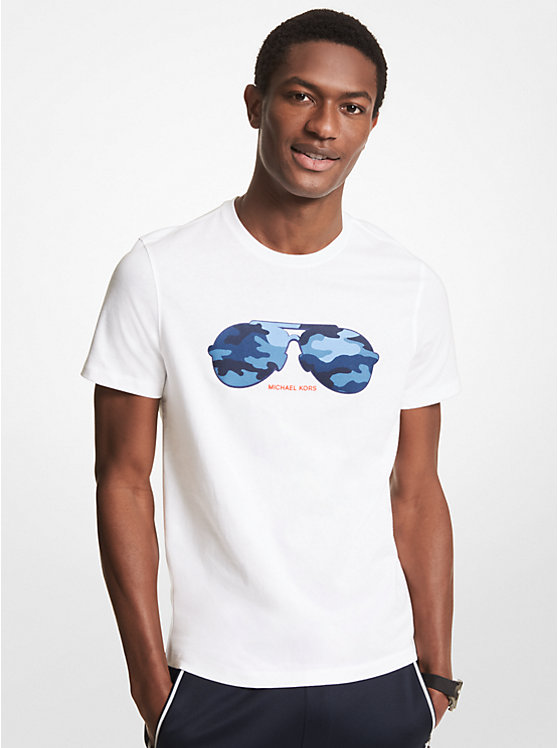 Camo Aviator Print Cotton T-Shirt image number 0