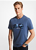 T-shirt en coton à imprimé de lunettes aviateur à motif camouflage image number 0