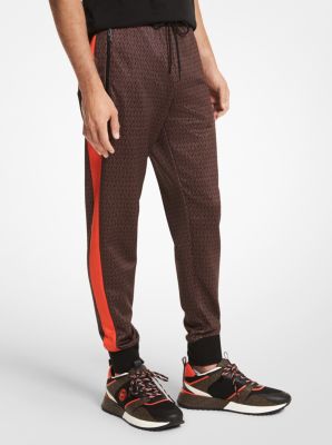 Striped Logo Stretch Knit Joggers | Michael Kors