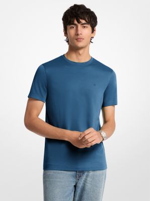 Michael Kors Mens Mk T-Shirt Aus Baumwolle - Blau - Michael Kors