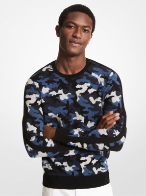 Blue best sale camouflage sweater