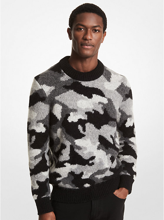 Camouflage Alpaca and Merino Wool Sweater image number 0
