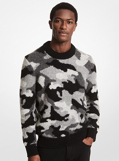 Camouflage Alpaca And Merino Wool Sweater | Michael Kors