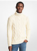 Cable Merino Wool Turtleneck Sweater image number 0