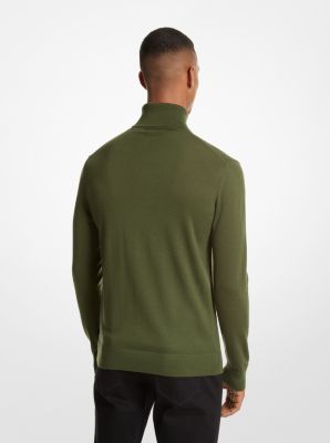 Merino Wool Turtleneck Sweater in JADE | Michael Kors