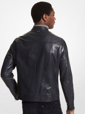 Leather Racer Jacket | Michael Kors Canada