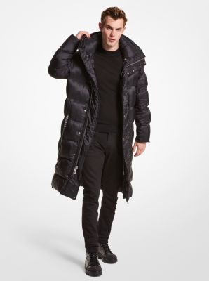 Michael Kors Men's Quilted Hooded Puffer Jacket - Black - Size M