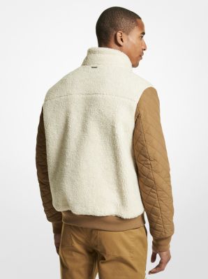 Veste en nylon matelassé et en Sherpa