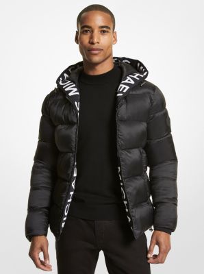 Logo Tape Quilted Nylon Puffer Jacket | Michael Kors Canada