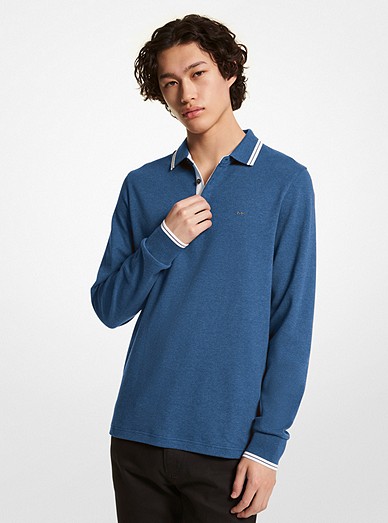 Greenwich Cotton Polo Long-sleeve Shirt | Michael Kors