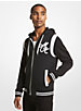 Embroidered Jersey Zip-Up Hoodie image number 0