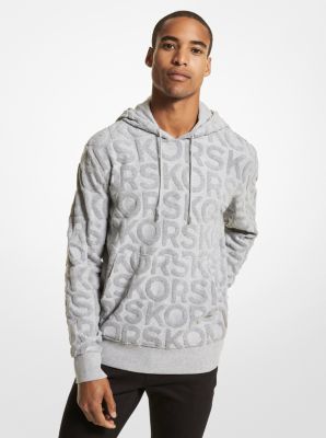 Textured Logo Cotton Blend Hoodie Michael Kors Canada