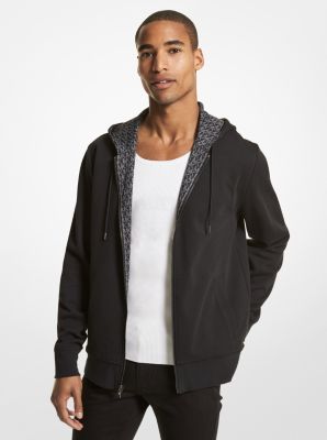 Reversible Logo Cotton Blend Zip-up Hoodie | Michael Kors