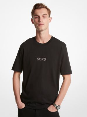 Embroidered Logo Cotton T-Shirt | Michael Kors