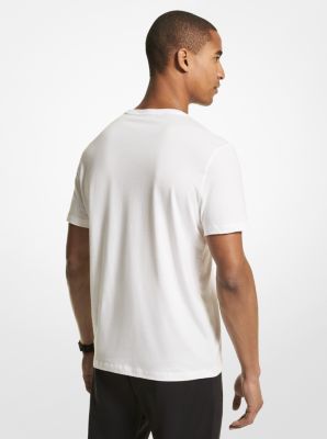 Tシャツ・カットソー Michael Kors Men T-shirt White CF2516RFV4 100 Logo Cotton T-Shirt | Michael Kors [US]