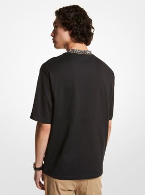 Animal Print Logo Cotton T-Shirt