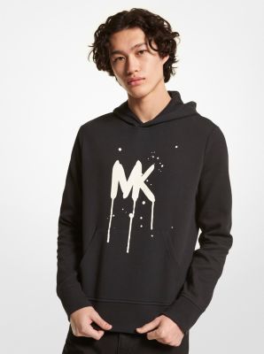 Drip Logo Cotton Blend Hoodie Michael Kors