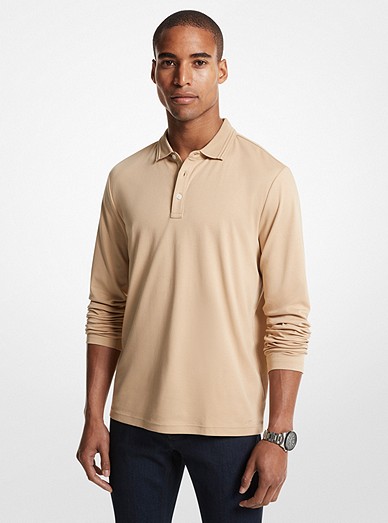 Cotton Long-sleeve Polo Shirt | Michael Kors