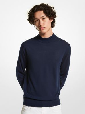 Merino Wool Mock Neck Sweater
