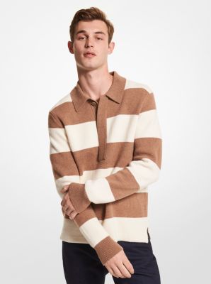 Striped wool blend sweater sale