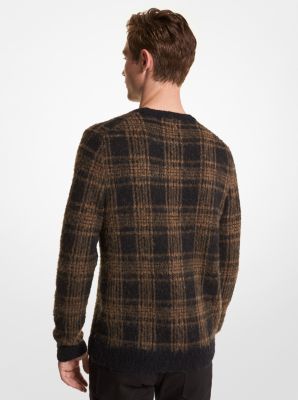 Plaid Brushed Knit Sweater