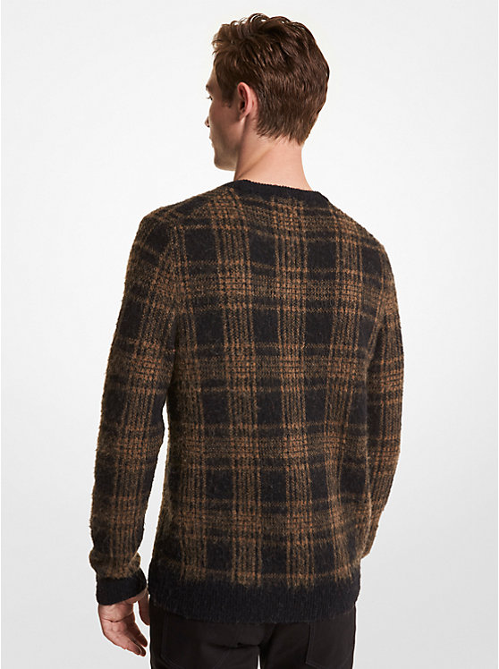 Plaid Brushed Knit Sweater image number 1