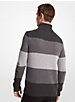 Striped Nylon Blend Turtleneck Sweater image number 1