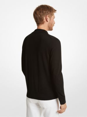 Polosweater van merinowol image number 1