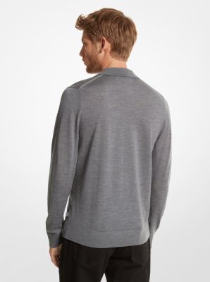 Merino Wool Polo Sweater image number 1