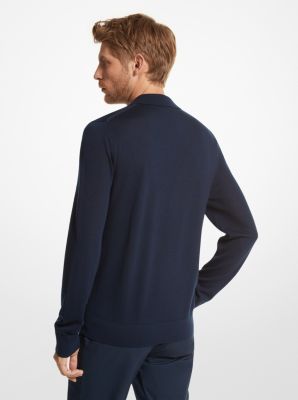 Merino Wool Polo Sweater image number 1