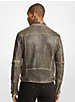 Washed Leather Racer Jacket image number 1