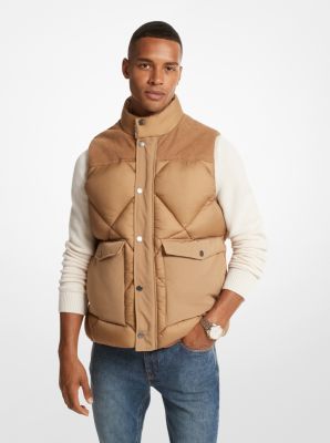 Corduroy and Quilted Nylon Vest | Michael Kors