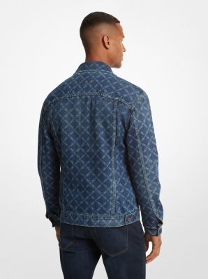 Louis Vuitton Blue Velour Jacket Monogram Logo Print | Tokyo Roses Vintage