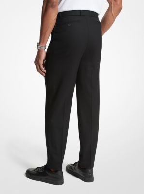 Slim-Fit Metallic Wool-Blend Trousers