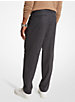 Stretch Wool Flannel Belted Trousers image number 1