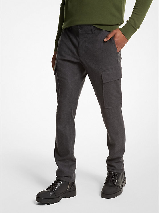 Stretch Wool Flannel Cargo Pants image number 0