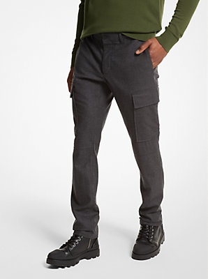 Stretch Wool Flannel Cargo Pants