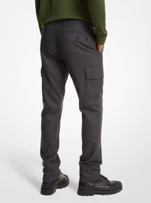 Stretch Wool Flannel Cargo Pants | Michael Kors