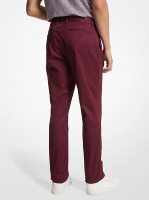 Pantaloni con risvolto in cotone stretch image number 1