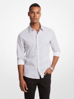 Michael Kors Outlet: shirt in stretch cotton - White