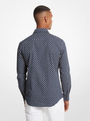 Stretch Cotton Logo Shirt | Michael Kors