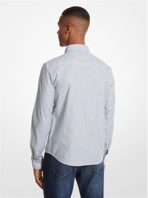 Striped Stretch Cotton Shirt | Michael Kors