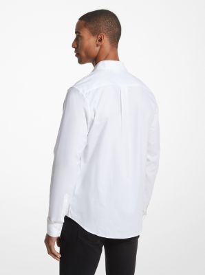 Camicia slim-fit in misto cotone image number 1