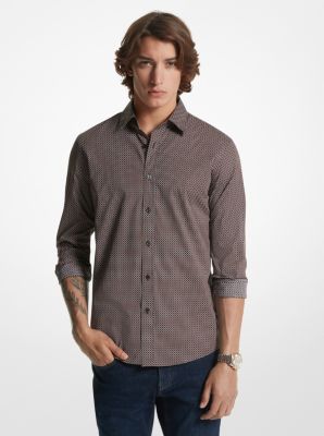 Mosaic Print Stretch Cotton Shirt image number 0