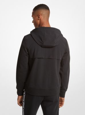 Michael Kors Logo Cotton Blend Zip-Up Hoodie