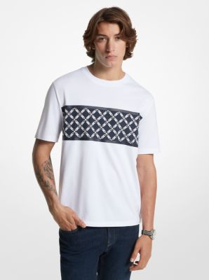 T-Shirt aus Baumwolle mit Empire-Logomuster image number 0