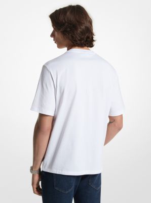 T-Shirt aus Baumwolle mit Empire-Logomuster image number 1
