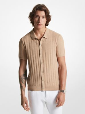 Textured Cotton Blend Shirt